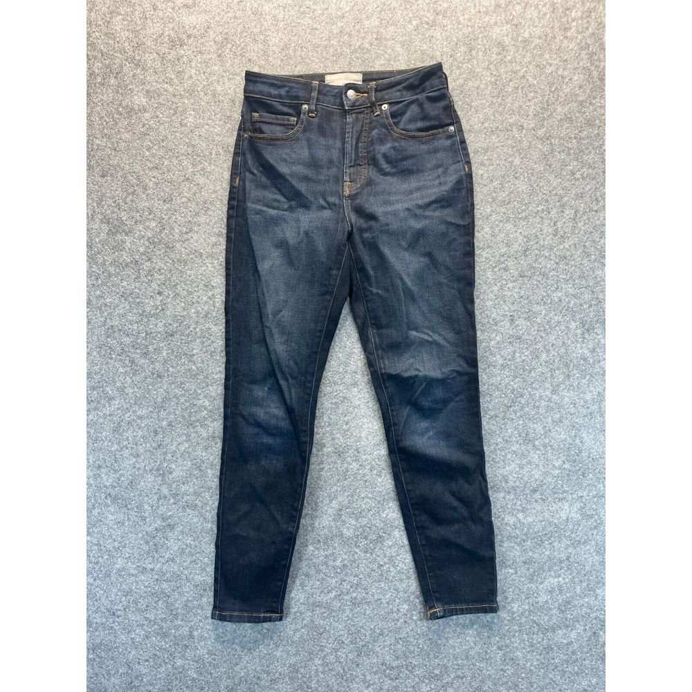 Everlane Jeans Womens Size 26 The Curvy High Rise Skinny Jeans Dark‎ Blue Crop